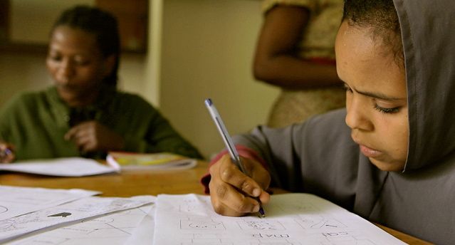 Student at work